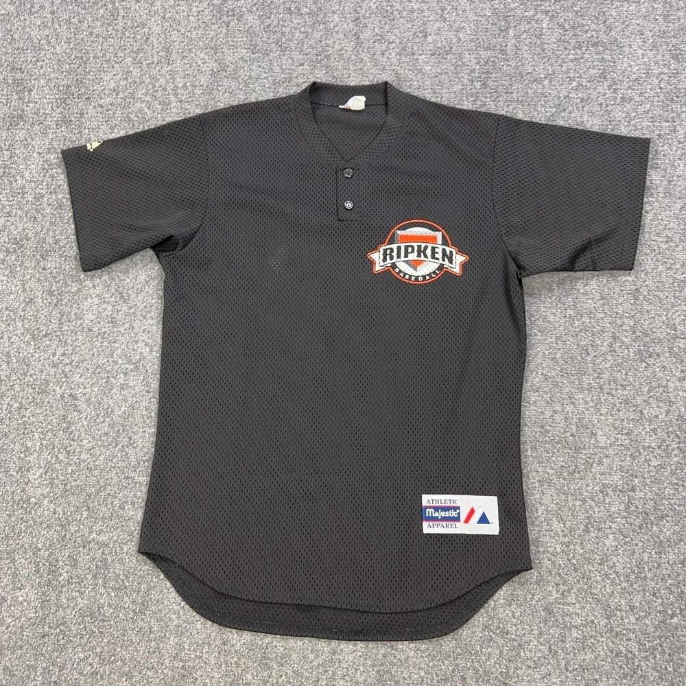 Vintage Ripken Baseball Jersey Mens‎ Medium Black Baseball Mesh Majestic